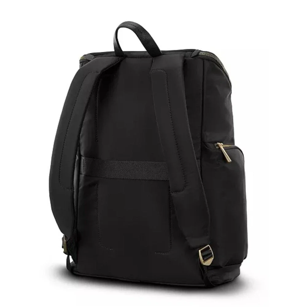 Samsonite Black Men's Travel Backpack with Gold Hardware, women’s bag 🏖️